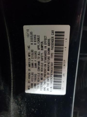 1HGCR2F87HA087687 - 2017 HONDA ACCORD EXL Қара фото 12