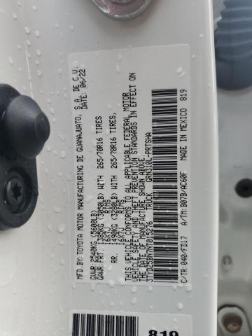 3TYDZ5BN7NT015276 - 2022 TOYOTA TACOMA DOUBLE CAB 白色 照片 12