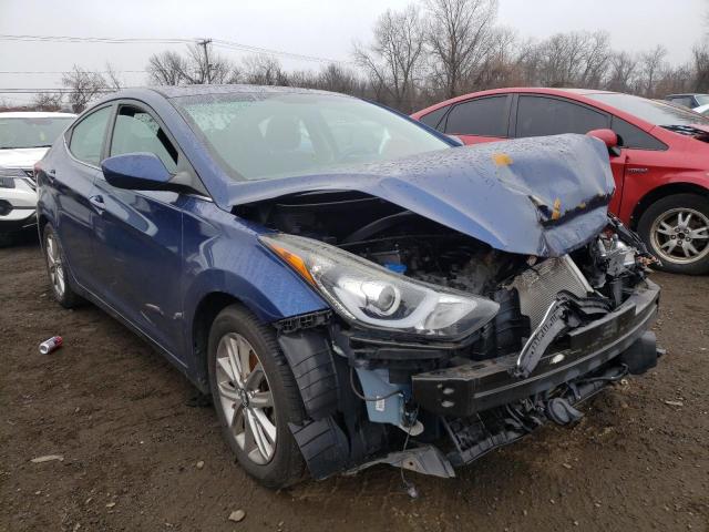 5NPDH4AE5FH556277 - 2015 HYUNDAI ELANTRA SE BLUE photo 4