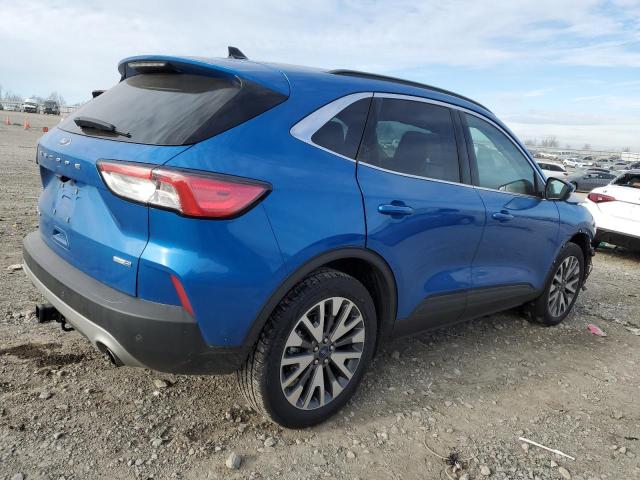 1FMCU9J9XLUA99275 - 2020 FORD ESCAPE TITANIUM BLUE photo 3