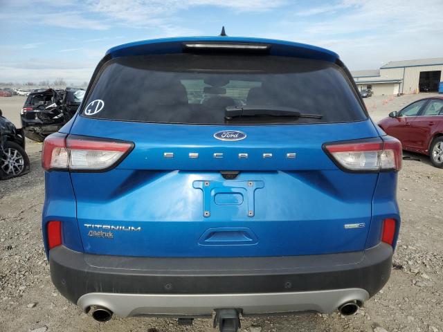 1FMCU9J9XLUA99275 - 2020 FORD ESCAPE TITANIUM BLUE photo 6