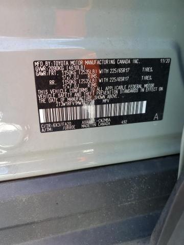 2T3W1RFV1MW121720 - 2021 TOYOTA RAV4 XLE GRAY photo 13