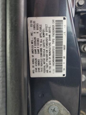 1HGCM56886A087212 - 2006 HONDA ACCORD EX ლურჯი ფოტო 12