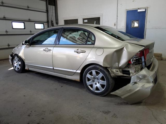 1HGFA16568L080724 - 2008 HONDA CIVIC LX კრემისფერი ფოტო 2
