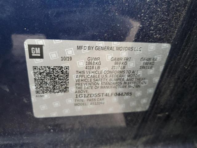 1G1ZD5ST4LF044285 - 2020 CHEVROLET MALIBU LT BLUE photo 13