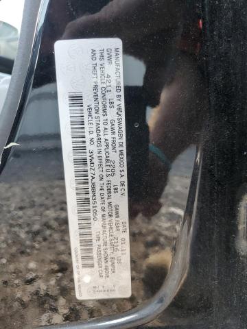 3VWDZ7AJ8BM351050 - 2011 VOLKSWAGEN JETTA SE შავი ფოტო 12