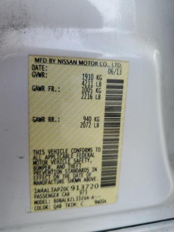 1N4AL3AP2DC913720 - 2013 NISSAN ALTIMA 2.5 Biały zdjęcie 12