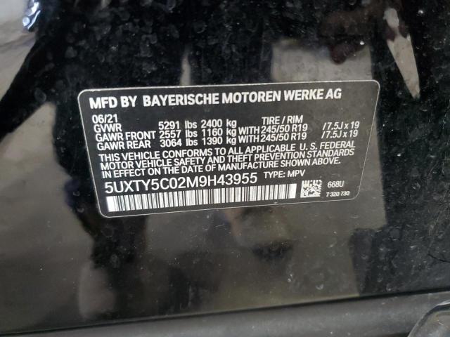 5UXTY5C02M9H43955 - 2021 BMW X3 XDRIVE30I 黑色 照片 14