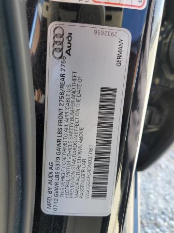 WAUGGAFC4DN031081 - 2013 AUDI A6 PREMIUM PLUS Սև լուսանկար 12