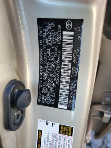 JTDKN3DU4B1386508 - 2011 TOYOTA PRIUS GOLD photo 13