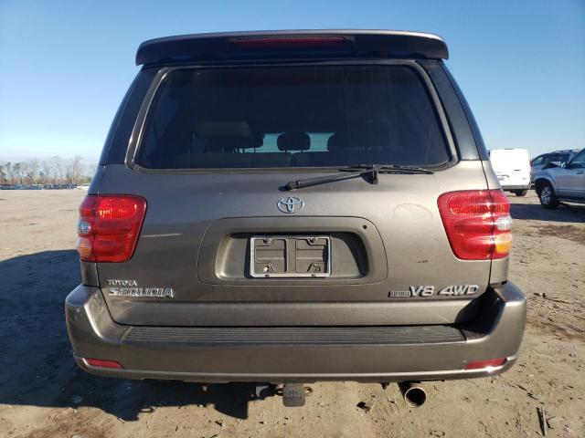 5TDBT48A74S229203 - 2004 TOYOTA SEQUOIA LIMITED GRAY photo 6