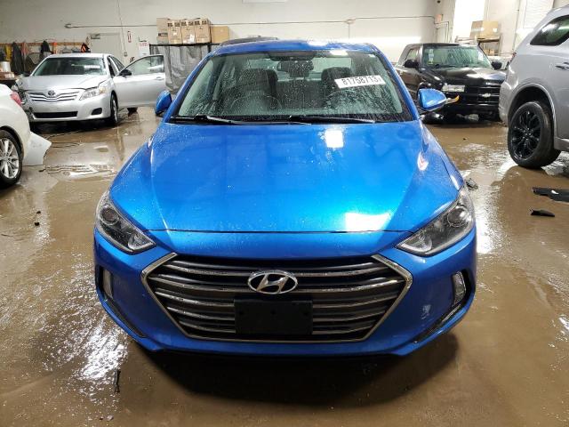 KMHD84LF1HU263857 - 2017 HYUNDAI ELANTRA SE BLUE photo 5