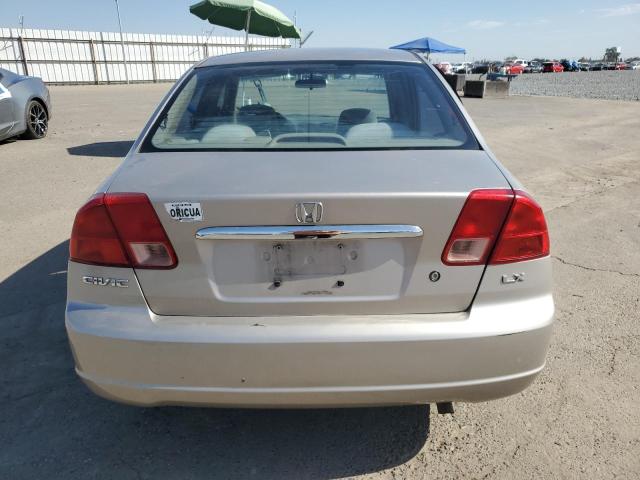 1HGES16591L036084 - 2001 HONDA CIVIC LX TAN photo 6