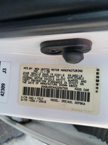 1NXBU4EE4AZ293769 - 2010 TOYOTA COROLLA BASE 白色 照片 13