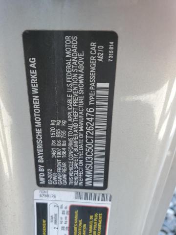 WMWSU3C50CT262476 - 2012 MINI COOPER SILVER photo 12