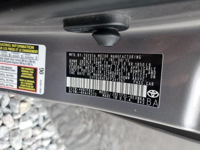 5YFBURHE0FP341267 - 2015 TOYOTA COROLLA L Boz foto 12