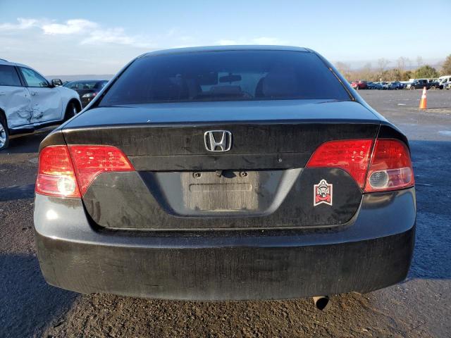 2HGFA16548H340339 - 2008 HONDA CIVIC LX BLACK photo 6