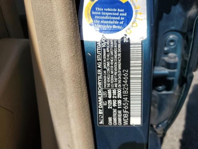 WDBJF65J41B254662 - 2001 MERCEDES-BENZ E 320 TEAL photo 12