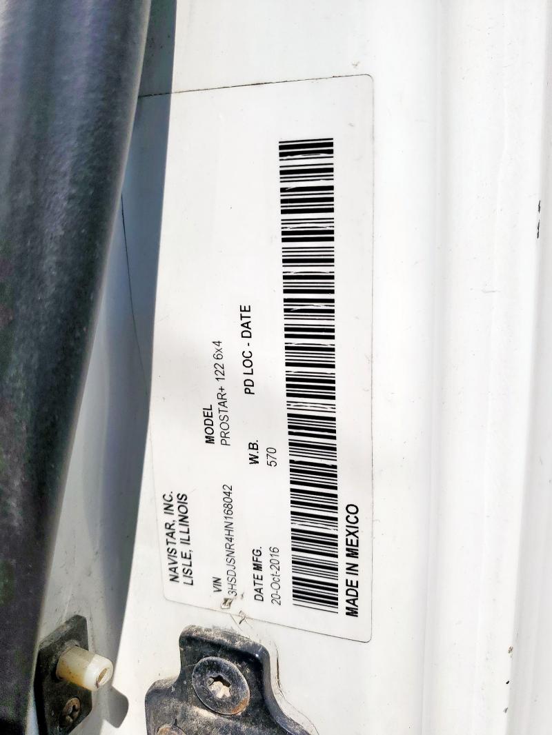 3HSDJSNR4HN168042 - 2017 INTERNATIONAL PROSTAR WHITE photo 10