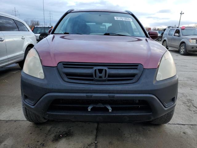 JHLRD78892C038989 - 2002 HONDA CR-V EX MAROON photo 5