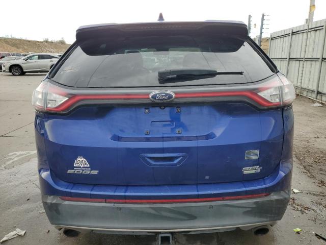 2FMTK4J97FBB57300 - 2015 FORD EDGE SEL BLUE photo 6