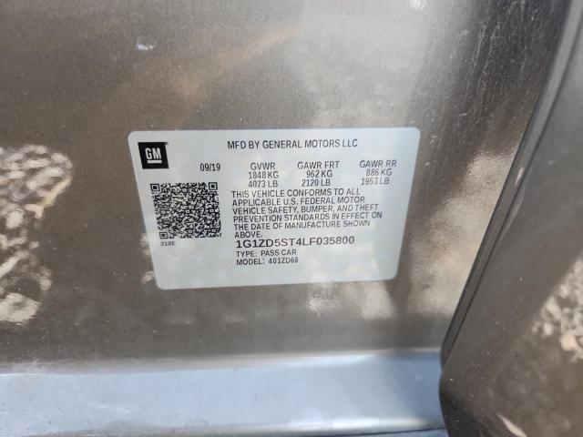 1G1ZD5ST4LF035800 - 2020 CHEVROLET MALIBU LT TAN photo 13