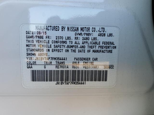 JN1BV7AP7FM354441 - 2015 INFINITI Q50 BASE 白色 照片 13