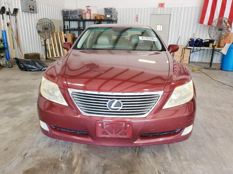 JTHBL46F575046728 - 2007 LEXUS LS 460 BURGUNDY photo 5