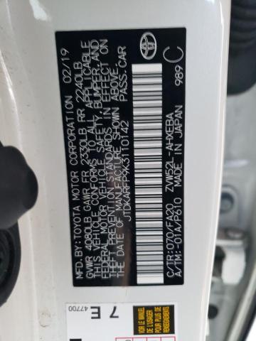 JTDKARFP9K3110142 - 2019 TOYOTA PRIUS PRIM 白色 照片 13