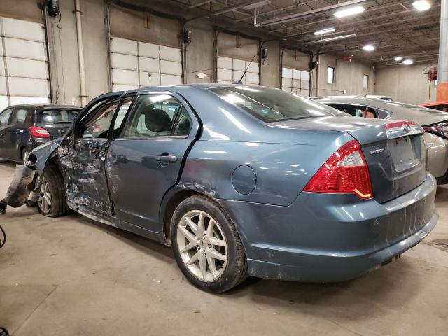 3FAHP0JA3BR184655 - 2011 FORD FUSION SEL BLUE photo 2