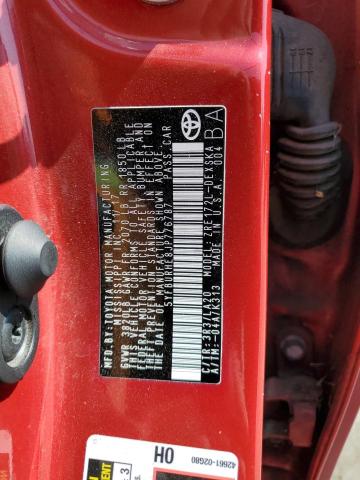 5YFBURHE8JP776787 - 2018 TOYOTA COROLLA L წითელი ფოტო 12