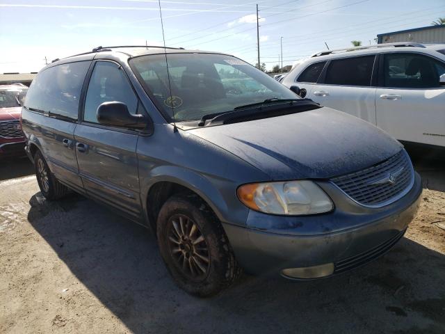 2C8GP64L41R320333 - 2001 CHRYSLER TOWN & COU LIMITED BLUE photo 4