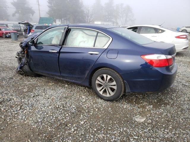 1HGCR2F34EA115994 - 2014 HONDA ACCORD LX BLUE photo 2