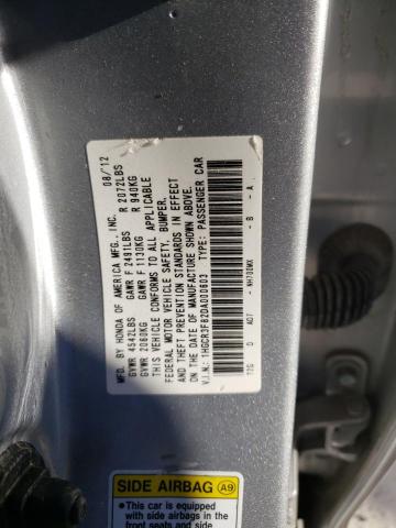 1HGCR3F82DA000603 - 2013 HONDA ACCORD EXL SILVER photo 13