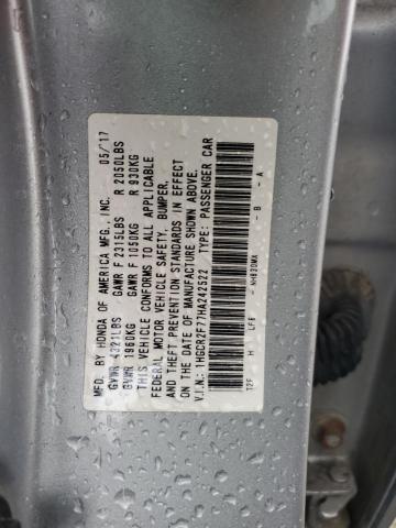1HGCR2F77HA242522 - 2017 HONDA ACCORD EX Күміс фото 12