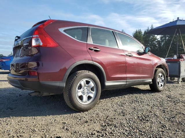5J6RM4H36FL075093 - 2015 HONDA CR-V LX MAROON photo 3