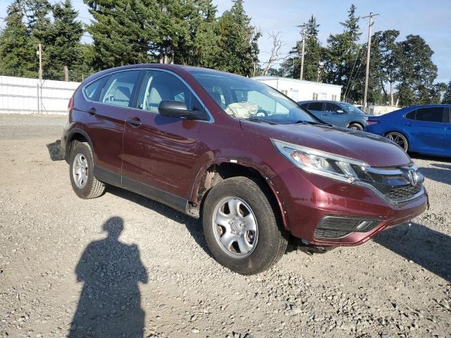 5J6RM4H36FL075093 - 2015 HONDA CR-V LX MAROON photo 4