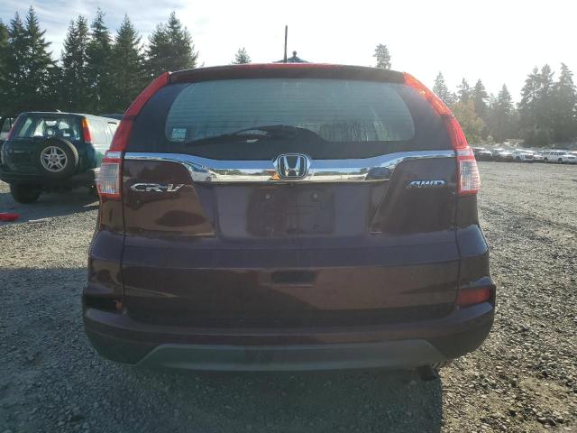 5J6RM4H36FL075093 - 2015 HONDA CR-V LX MAROON photo 6