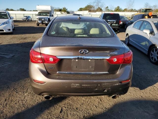 JN1BV7AR1EM682650 - 2014 INFINITI Q50 BASE BROWN photo 6