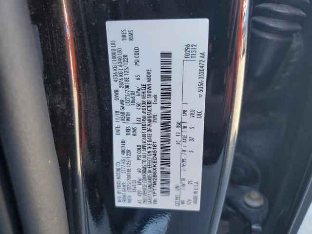 1FT7W2B6XKED45181 - 2019 FORD F250 SUPER DUTY შავი ფოტო 13