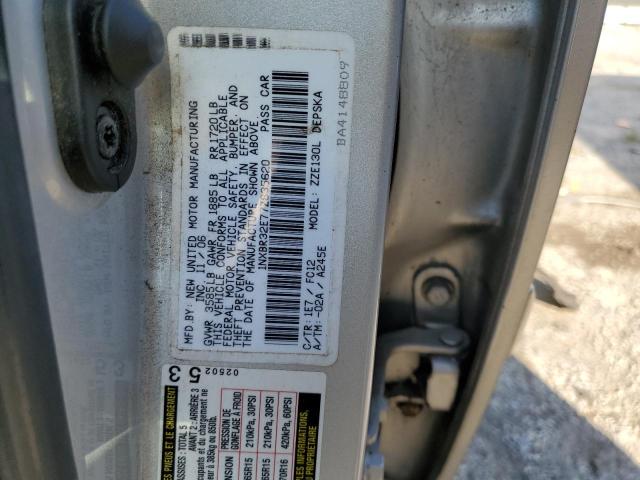 1NXBR32E77Z835620 - 2007 TOYOTA COROLLA CE SILVER photo 12