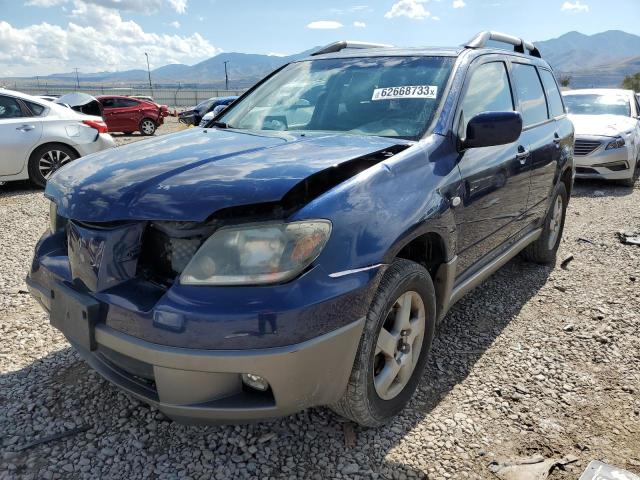 JA4LZ41G73U043182 - 2003 MITSUBISHI OUTLANDER XLS BLUE photo 1