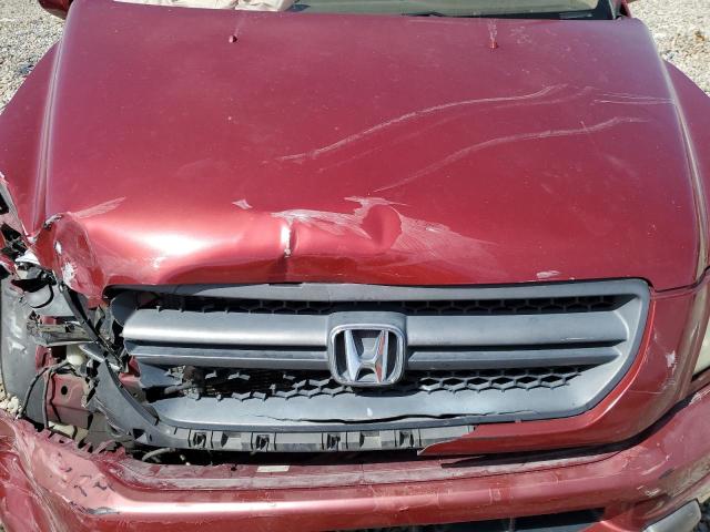 2HKYF18535H518718 - 2005 HONDA PILOT EXL RED photo 11