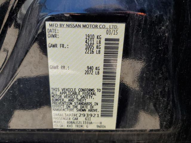 1N4AL3AP7FC293921 - 2015 NISSAN ALTIMA 2.5 BLACK photo 13