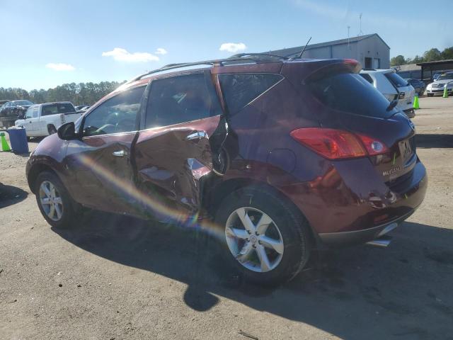 JN8AZ18U79W001152 - 2009 NISSAN MURANO S BURGUNDY photo 2