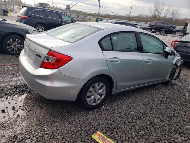 19XFB2F55CE062184 - 2012 HONDA CIVIC LX SILVER photo 3