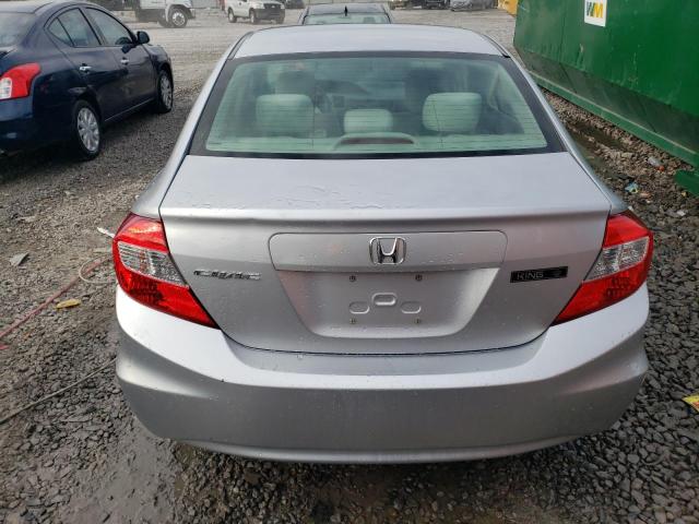 19XFB2F55CE062184 - 2012 HONDA CIVIC LX SILVER photo 6