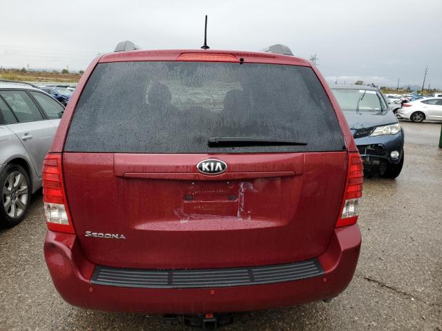 KNDMG4C73E6545224 - 2014 KIA SEDONA LX RED photo 6