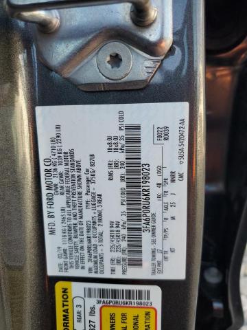 3FA6P0RU6KR198023 - 2019 FORD FUSION TITANIUM 灰色 照片 13