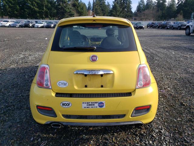 3C3CFFBR8CT116908 - 2012 FIAT 500 SPORT YELLOW photo 6